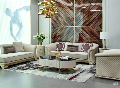Luxury Hotel Furniture Seater Sofa set Upholstery Furniture Living room Leather Suite